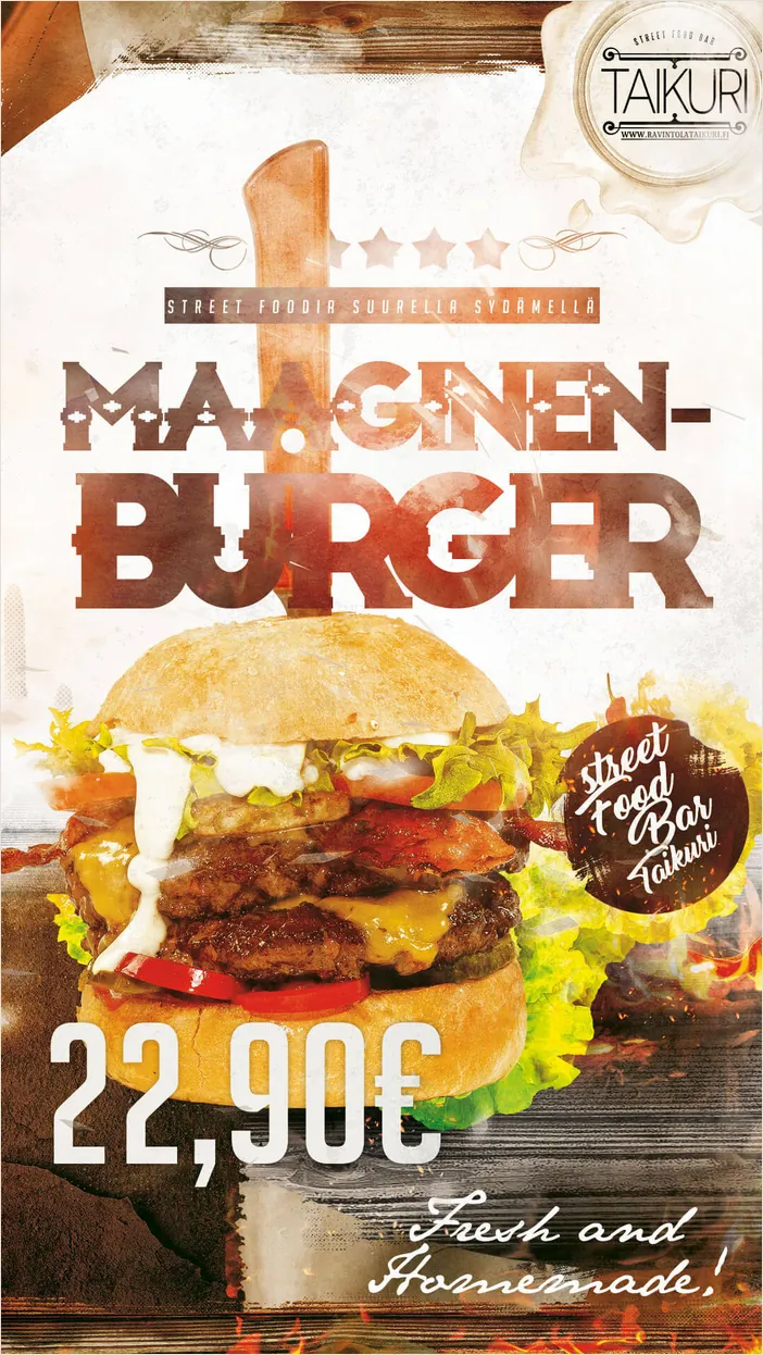 Maaginen Burger -kampanjajuliste